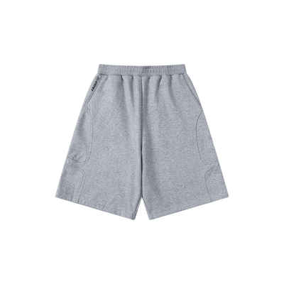 Mertra Split Panel Tracksuit Shorts (Grey)
