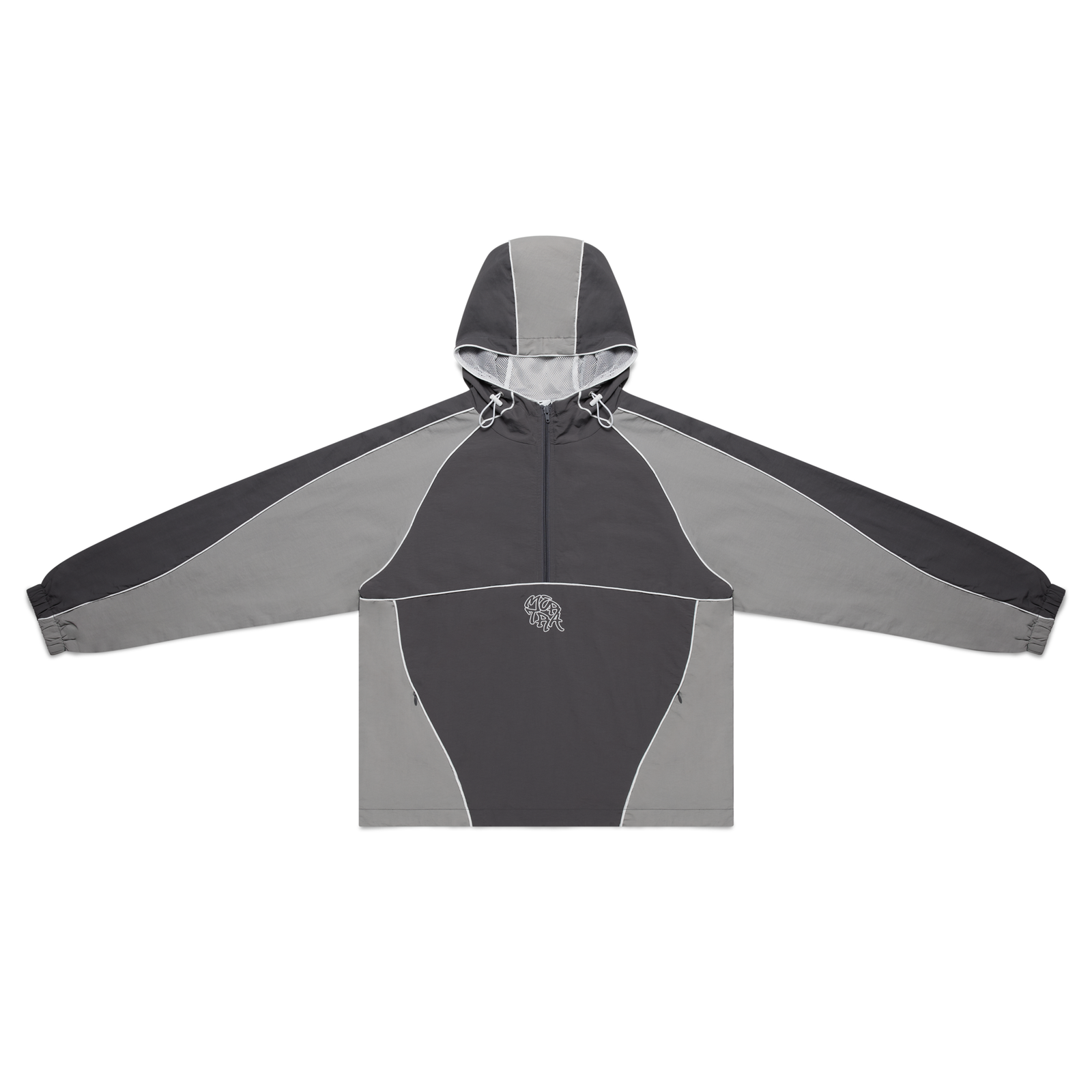 nt9-3.png Mertra Nylon Track Jacket (Grey / Grey) - Image 1